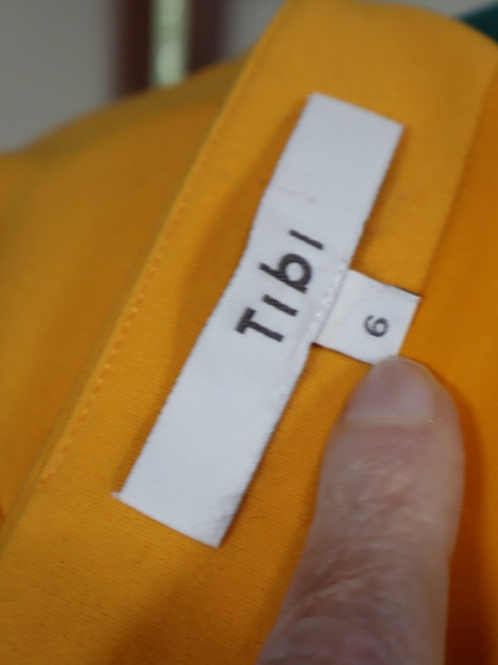Tibi Golden Yellow Mini Dress with Balloon Sleeves - Picture 6 of 8